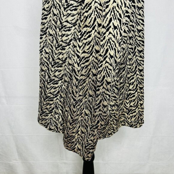Chico's Design Sz 2 (M) Shacket Long-Sleeve Button-Up Black Tan Animal Print - Picture 6 of 10